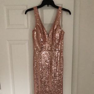 Crystal doll formal dress fits size 6 brand new, can be altered as needed